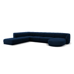 Panoramic corner sofa miley, 6-seater (micadon limited edition) deep blue, velvet