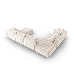 Modular corner sofa &quot;mike&quot; beige, velvet, left