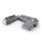 Modular corner sofa &#39;mike&#39; grey, velvet, left