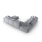 Modular corner sofa &#39;mike&#39; grey, velvet, left