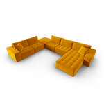 Modular corner sofa &#39;mike&#39; golden, velvet, left