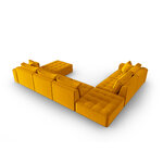 Modular corner sofa &#39;mike&#39; golden, velvet, left