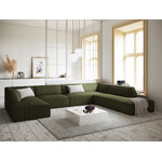 Kampinė sofa rubino, 7 vietų (micadon home) žalia, aksominė, geresnė