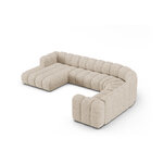 Panorama corner sofa 'lupine' beige, boucle, right
