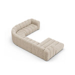 Panorama corner sofa 'lupine' beige, boucle, right