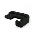 Panorama corner sofa 'lupine' black, boucle, right