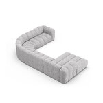 Угловой диван «Панорама» «Люпин» светло-серый, букле, правый