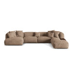 Panorama corner sofa (martina) dark beige, velvet, right