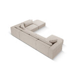 Panorama corner sofa &#39;tyra&#39; beige, structured fabric, better