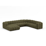 Panorama corner sofa 'lupine' green, chenille, right