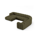 Panorama corner sofa 'lupine' green, chenille, right