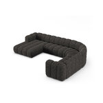 Panorama corner sofa 'lupine' dark grey, chenille, right