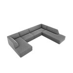 Kampinė sofa rubino, 7 vietų (micadon home), pilka, aksominė, geresnė