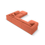 Panorama corner sofa &#39;tyra&#39; coral, velvet, better