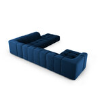 Panorama kampinė sofa &#39;serena&#39; giliai mėlyna, aksominė, geriau