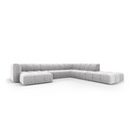 Panorama corner sofa &#39;serena&#39; silver, velvet, better