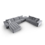 Modular corner sofa &#39;mike&#39; grey, velvet, better