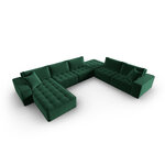 Modular corner sofa &#39;mike&#39; green, velvet, right