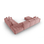 Modular corner sofa &quot;mike&quot; pink, velvet, better