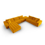 Modular corner sofa &quot;mike&quot; golden, velvet, better