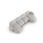 Panoramic sofa &#39;blair&#39; grey, chenille