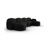 Panoramic sofa &#39;blair&#39; black, chenille