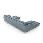 Sofa mamaia, 6-seater (micadon home) light blue, velvet, gold metal