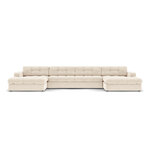 Panoramic sofa (justin) micadon limited edition light beige, structured fabric