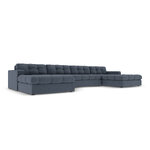 Panoramic sofa (justin) micadon limited edition dark blue, structured fabric