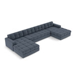 Panoramic sofa (justin) micadon limited edition dark blue, structured fabric