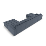 Panoramic sofa (justin) micadon limited edition dark blue, structured fabric