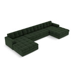 Panorāmas dīvāns (justin) micadon ierobežots izdevums tumši zaļš, strukturēts audums