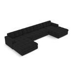 Panoramic sofa (justin) micadon limited edition black, structured fabric