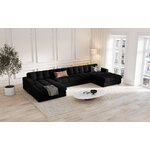 Panoramic sofa (justin) micadon limited edition black, structured fabric