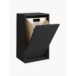 Melns pie sienas stiprināms veļas grozs Mia (ReCollector)