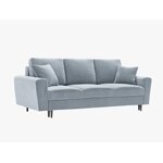 Light gray velvet sofa bed moghan (micadon home) intact