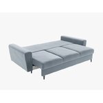 Light gray velvet sofa bed moghan (micadon home) intact