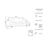 Light gray velvet sofa bed moghan (micadon home) intact