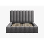 Pelēka samta gulta kelp (micadoni) 160x200