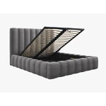 Pelēka samta gulta kelp (micadoni) 160x200