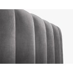 Pelēka samta gulta kelp (micadoni) 160x200