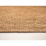 Gaiši brūns apaļš džutas paklājs (calice) (vesels, vesels)