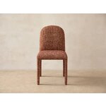 Fabric covered chair (dolsa) structured fabric, terracotta