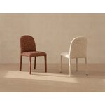 Fabric covered chair (dolsa) structured fabric, terracotta