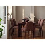 Fabric covered chair (dolsa) structured fabric, terracotta