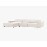 Light beige velvet corner sofa (jodie) micadoni limited edition intact