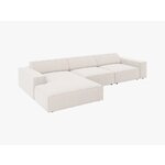 Light beige velvet corner sofa (jodie) micadoni limited edition intact