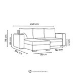 Beige L-Shaped Sofa Bed (Josua L) Comfort