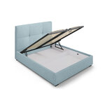 Bed (lavardin) palaces de france light blue, structured fabric, 106x158x223