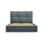 Bed (lavardin) palaces de france grey, velvet, 106x158x223